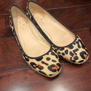 Kate Spade leopard fur espadrilles size 9
